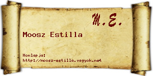 Moosz Estilla névjegykártya